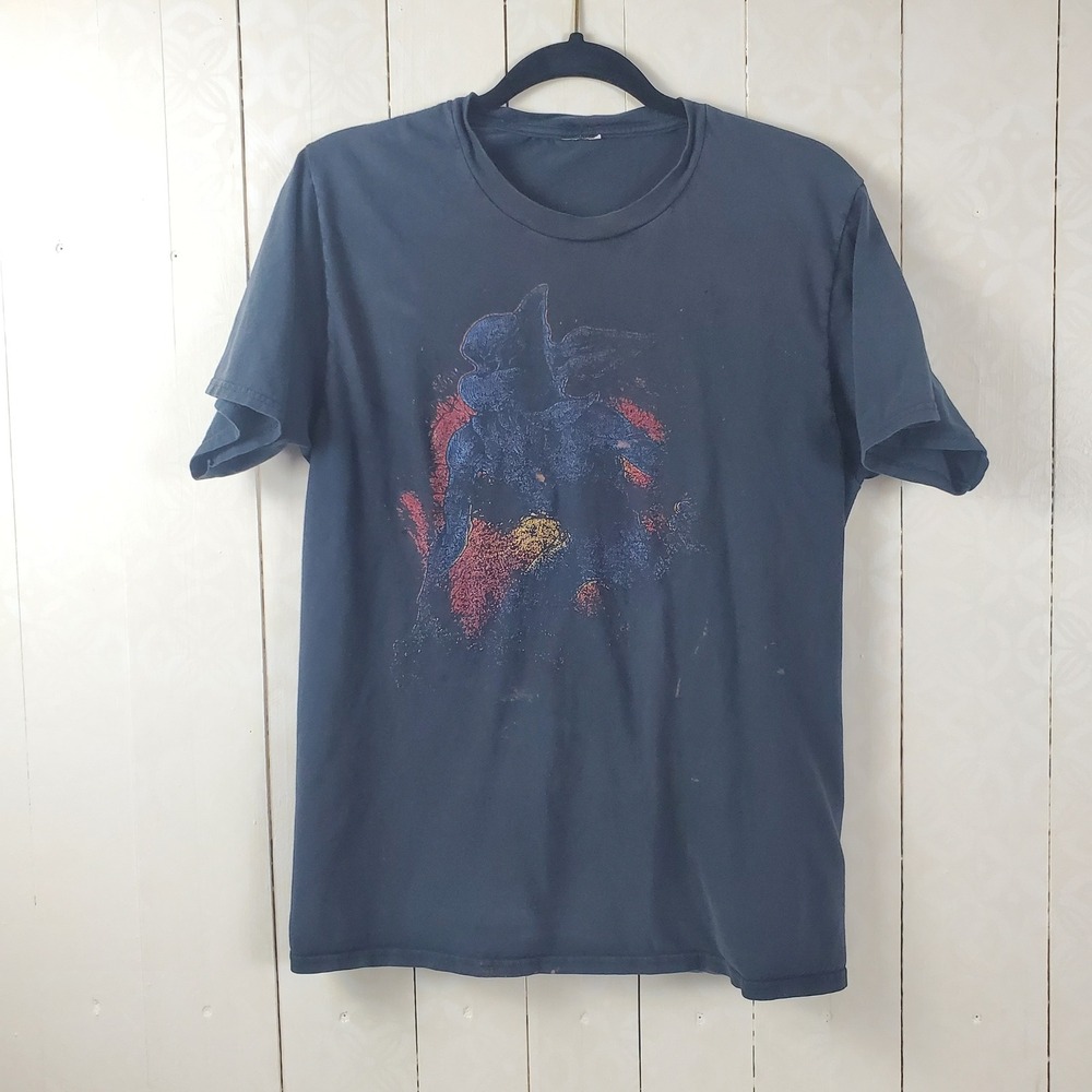 Stranger Things Demogorgon Graphic T-Shirt Distressed Black Mens Small